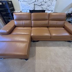 Top Of The Line Italian leather Sectional “Monte”