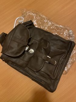 New Brown Genuine Leather Backpack