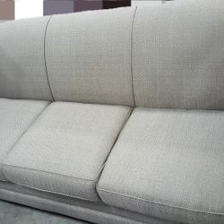 Modern Neutral Sofa + Loveseat Set – Clean, Durable, Color-Shifting Gray
