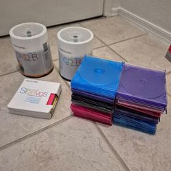 Memorex DVD-R, CD-R, Sleeves & Jewel Cases Bundle $15 All