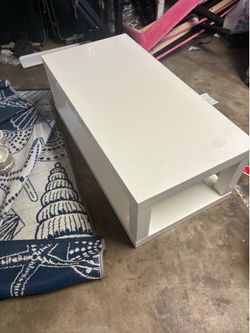 White coffee table