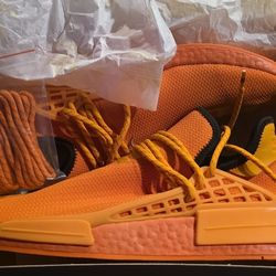 NEW ADIDAS PHARRELL HU NMD SNEAKER GY0095 ORANGE MENS SIZE 13