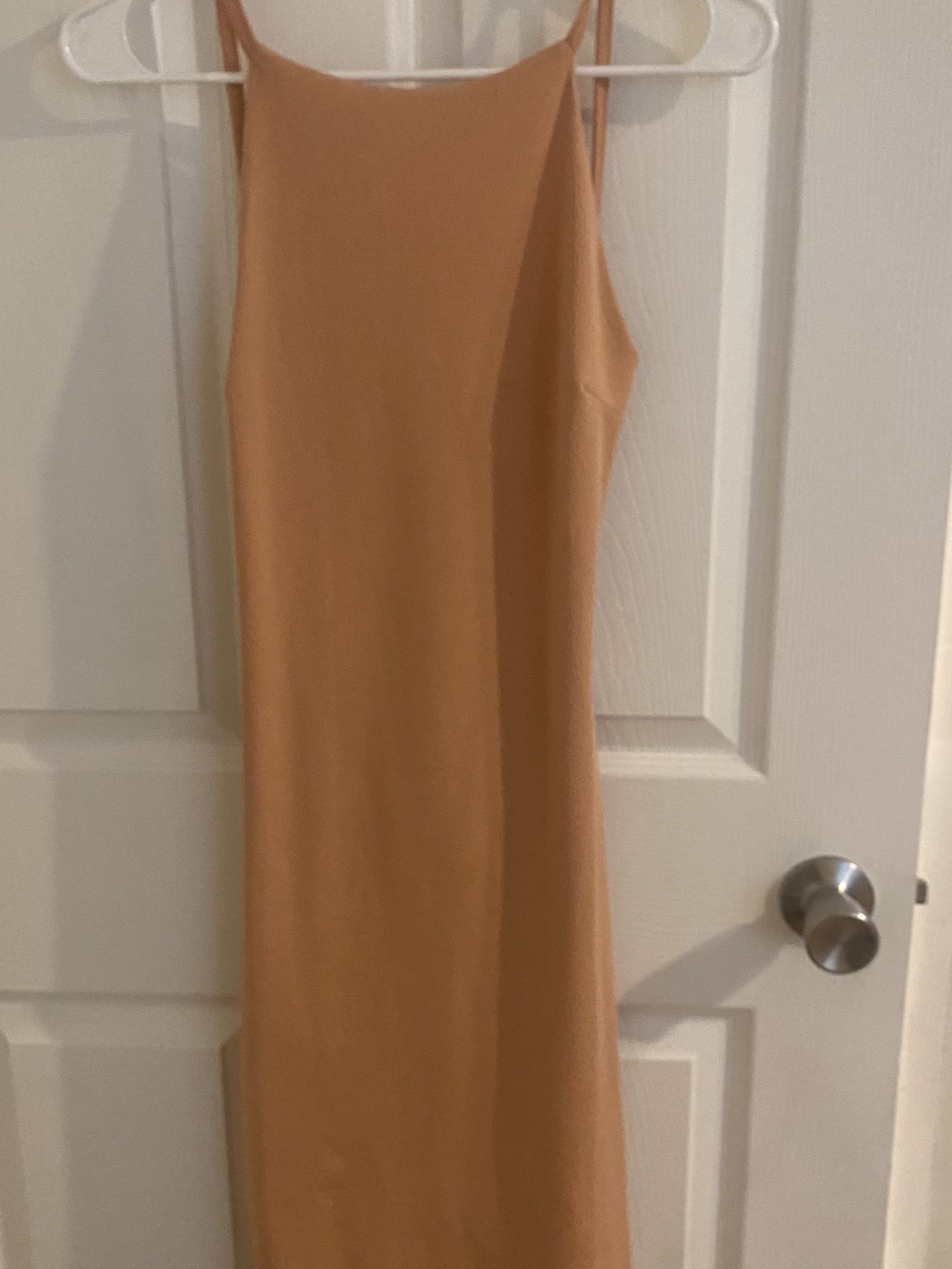 Peach Spaghetti Strap Dress