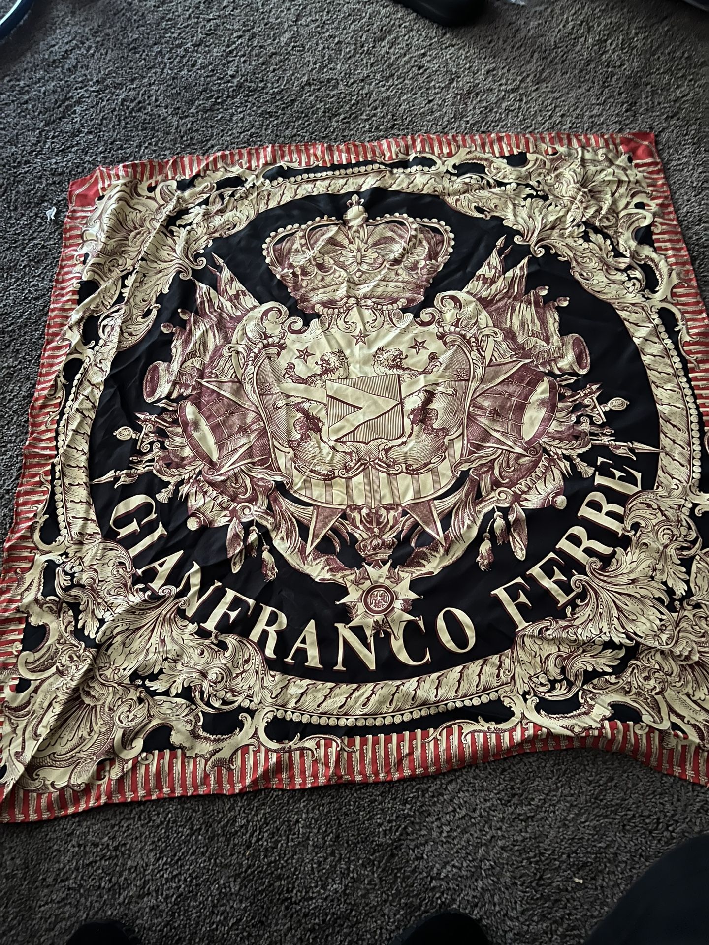 Vintage Silk Scarf Gianfranco Ferre 