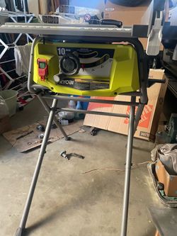 Ryobi 15Amp 10 in. Compact Portable Corded Jobsite Table Saw with Foldable Stand