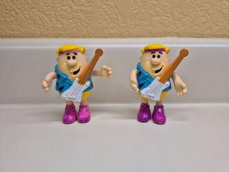 Vintage 1991 The Flintstones Barney Rubble Dino Rockers 3.25” Bendable Figure