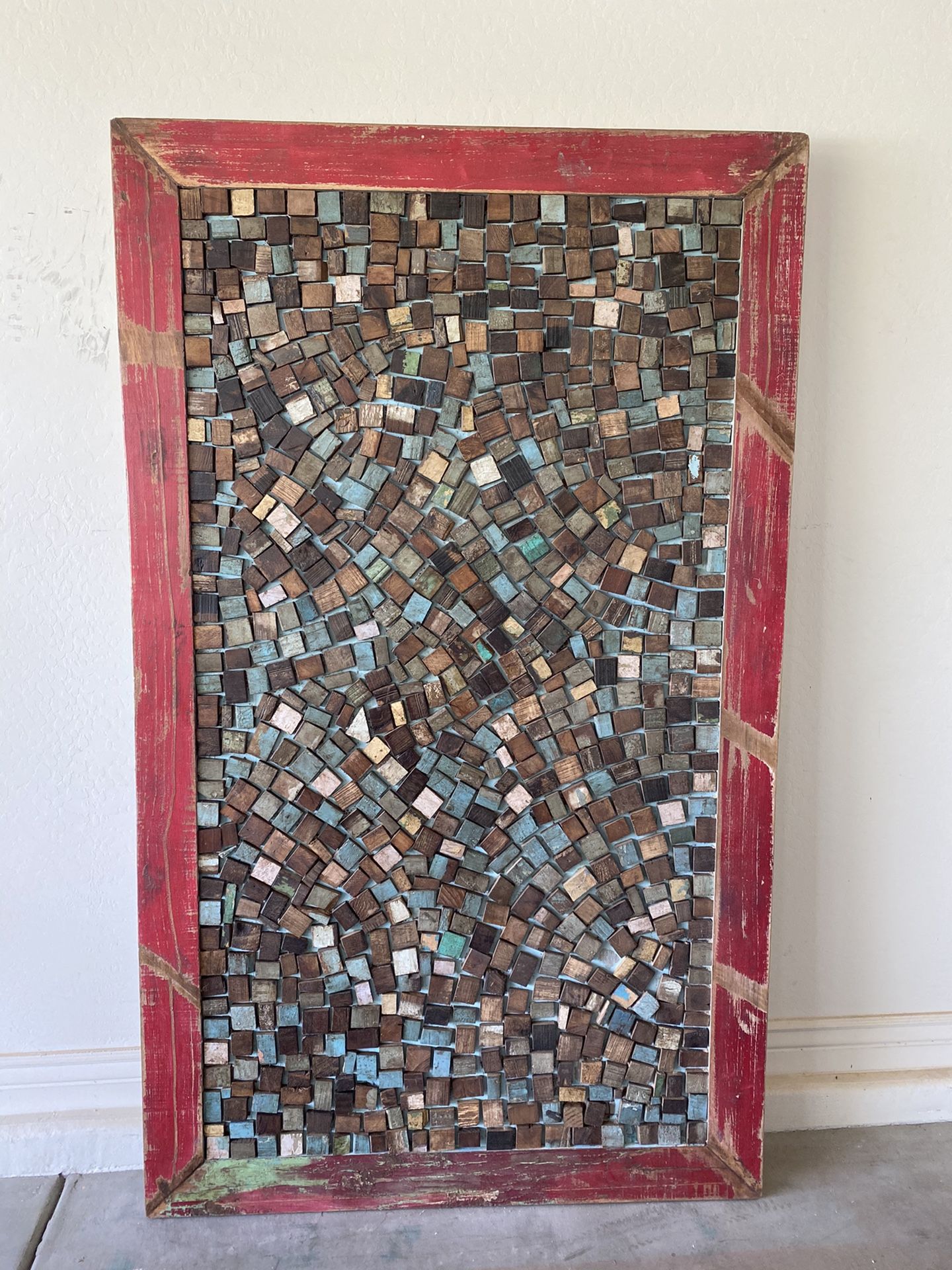 Large reclaimed wood wall art from The Dump