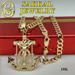 10K Gold Cuban Link With Jesus Piece. Finance Without Credit For $79