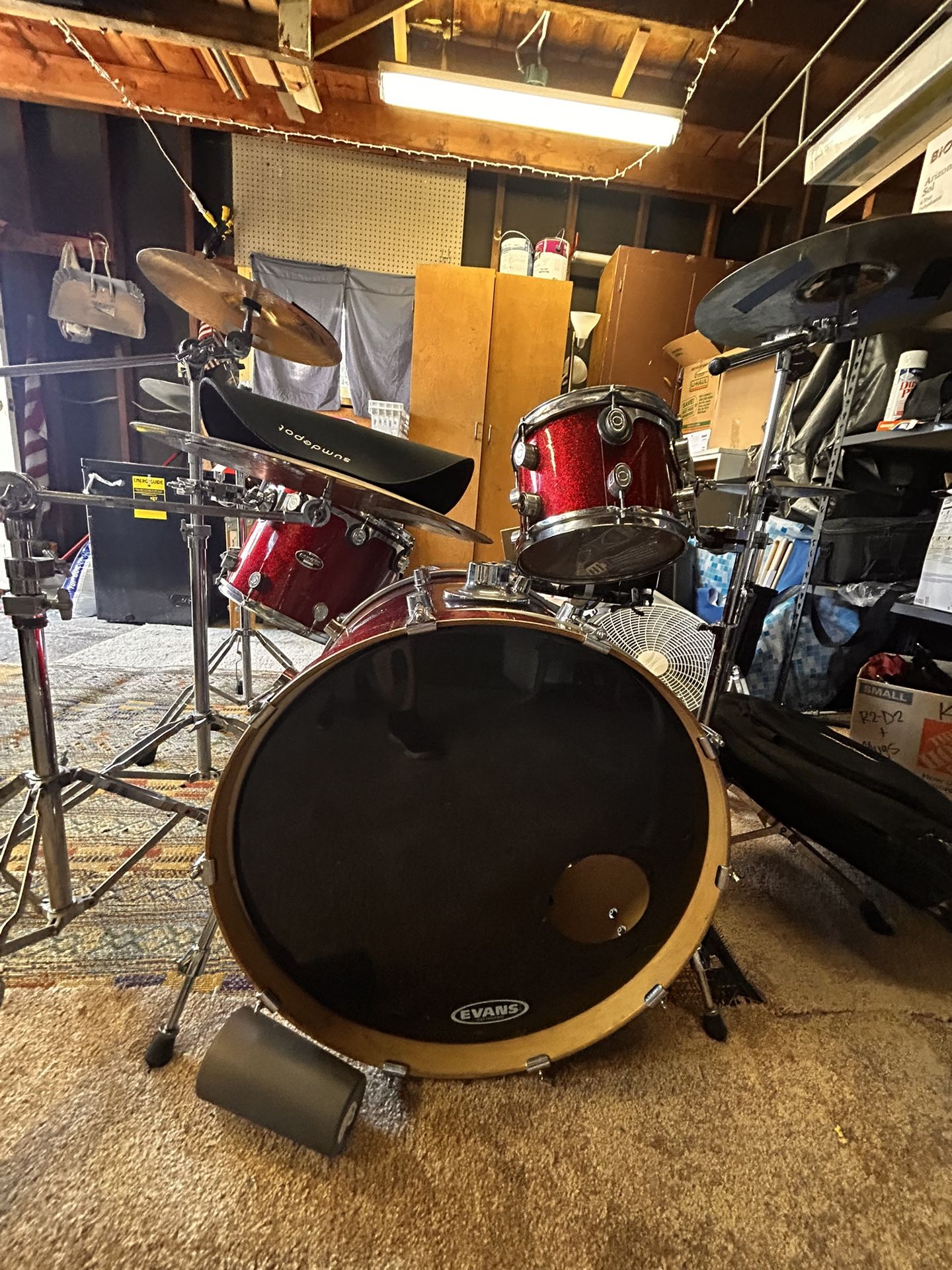 Drum set All Cymbals/stands! OBO