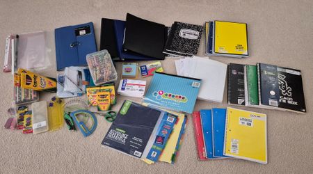 Box of Misc. School Supplies