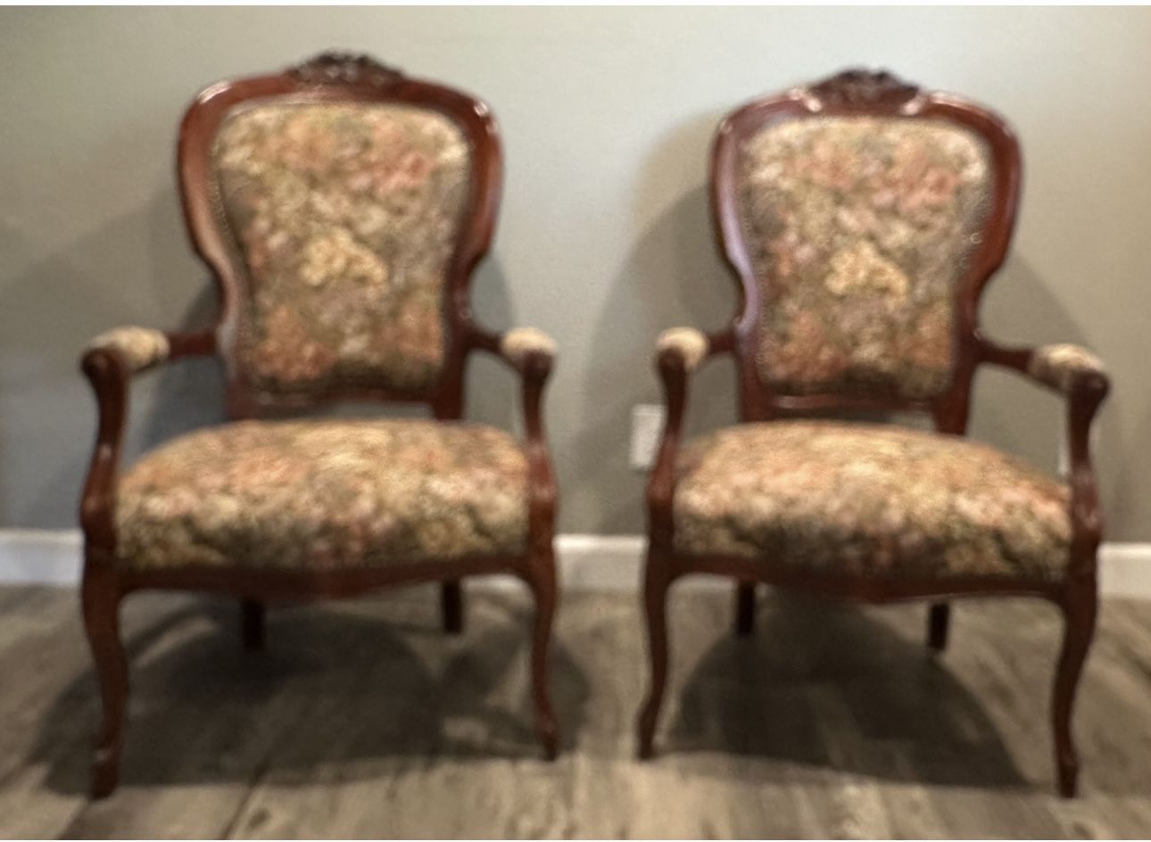 Vintage High Back Open Arm Chair