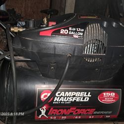 20 Gallon 5hp Campbell-Hausfeld-Iron Force Air Compressor
