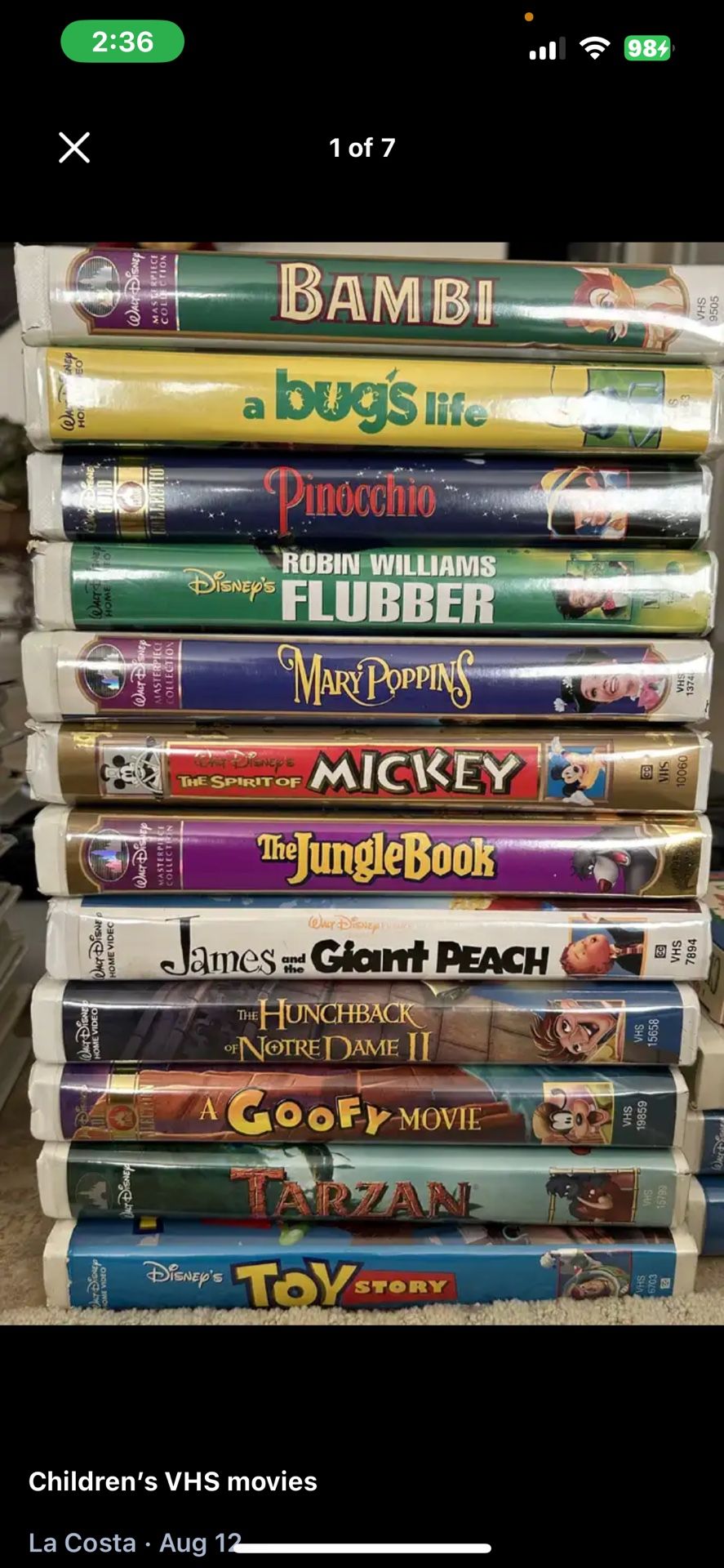 VHS Children’s Movies