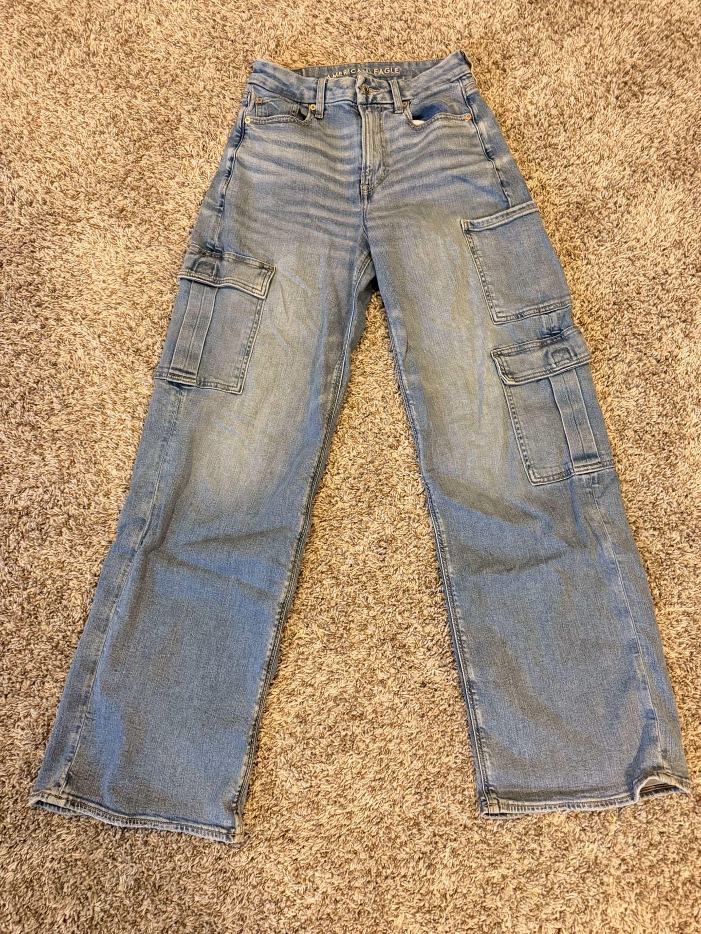 American Eagle Stretch Ultra Rise Cargo Jeans