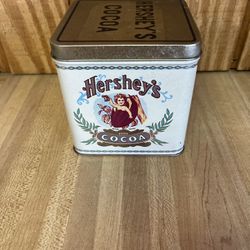 Vintage Cherub Hersheys Cocoa Tin Container Advertising Bristol Ware Empty 4”x4”