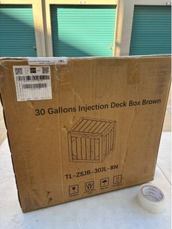 30 Gallons Injection Deck Box Brown