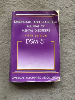 DIAGNOSTIC AND STATISTICAL MANUAL OF MENTAL DISORDERS FIFTH EDITION