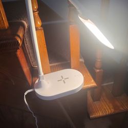 Lamp with phone charger built in