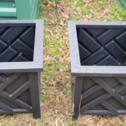 Pair of 2 Planter Boxes (Need Bottom or Pot Inserts)