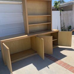 Oak Cabinet With Book Shelf FREE
