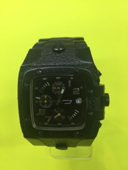Brand New Diesel Men Watch Black Stainless Steel and Leather combo