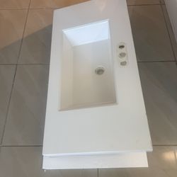 White Vanity Sink 36 Inch