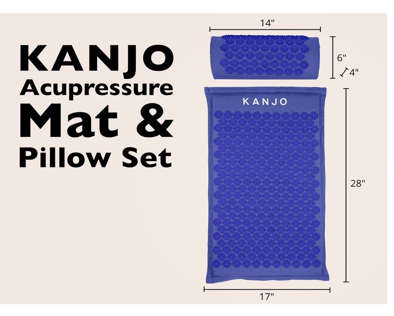 Kanjo Acupressure Mat & Pillow Set