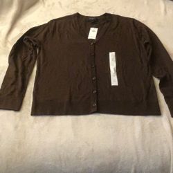 Banana Republic  New With Tags Size Medium  Brown Forever Cardigan 