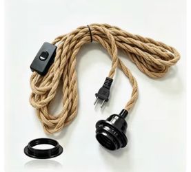 2 Pendant Light Cord Kit with Rope Cable