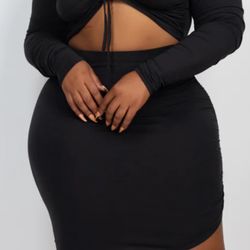 BLACK SKIRT SET 