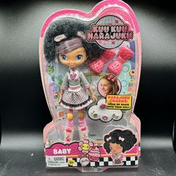New* 2016 Mattel Kuu Kuu Harajuku Baby Doll Pink Curly Hair MOODY STREET KIDS