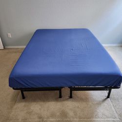 Full Bed With 8" Foam Mattress and Bed Frame