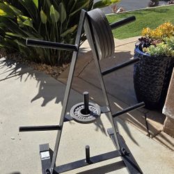 Cap Barbell Plate Tree, Black