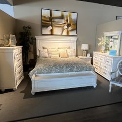 4PC King Bed Set White