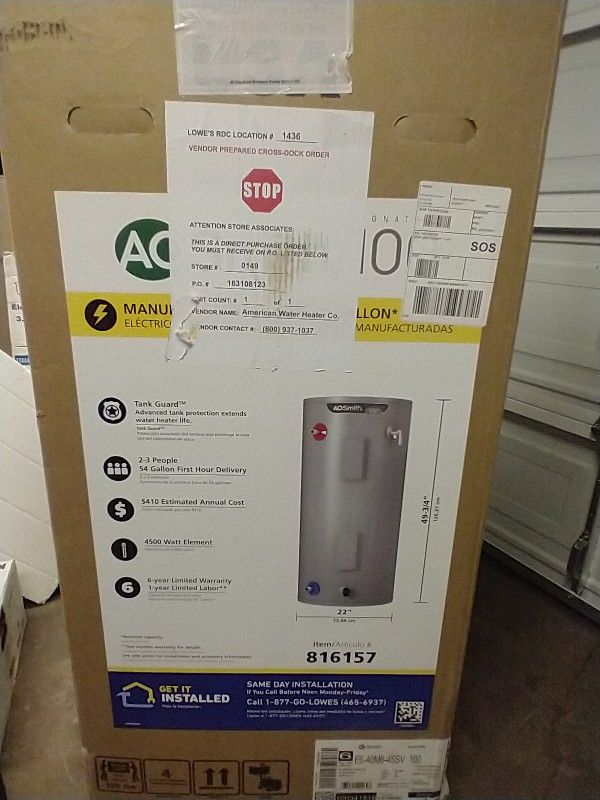 A.O. Smith Signature 100 40-Gallon Short 4500-Watt 1 Element Electric Water Heater