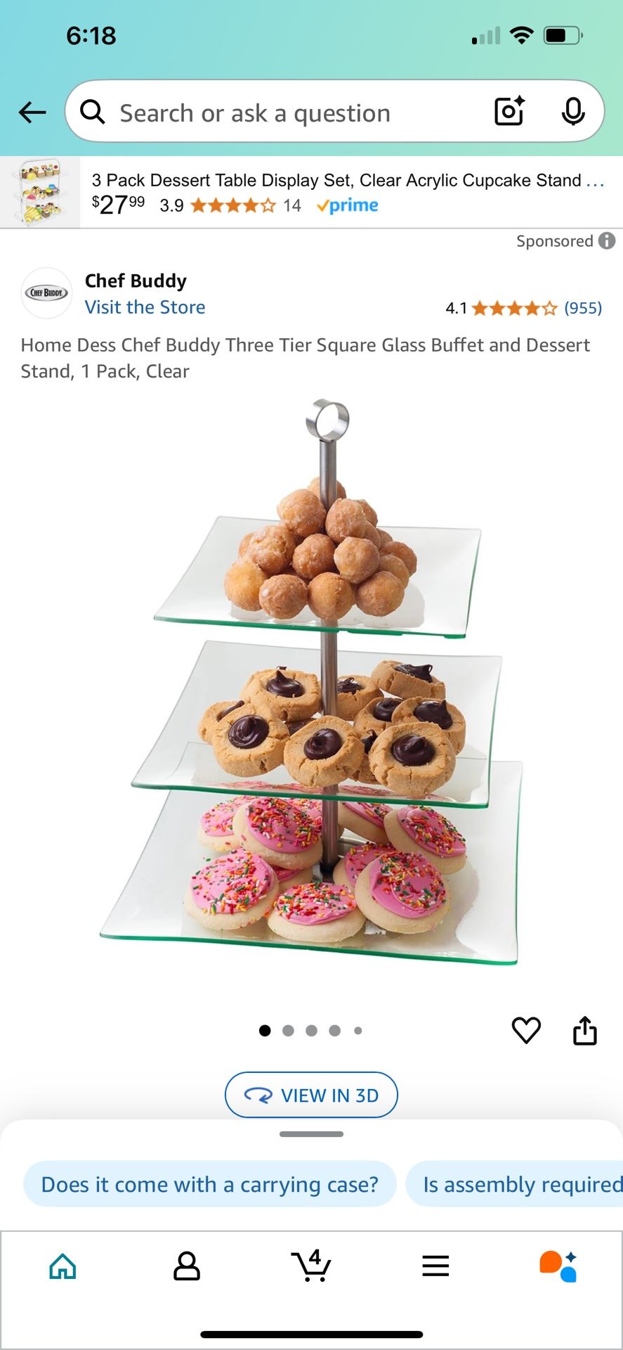 Glass Dessert Stand 