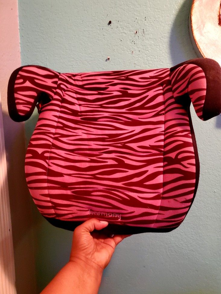 Zebra Pink Booster Carseat..Great Condition