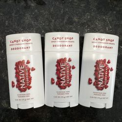 Native Deodorant Candy Shop Sweet Cinnamon Hearts (3 Pack) Brand New!!