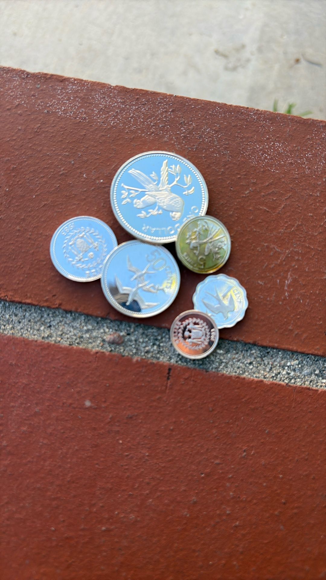 Sterling Silver Coins Stamped Belize