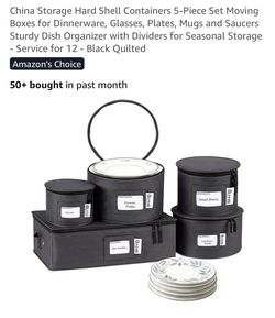 China Storage Hard Shell Containers 5-Piece Set Moving Boxes for Dinnerware,