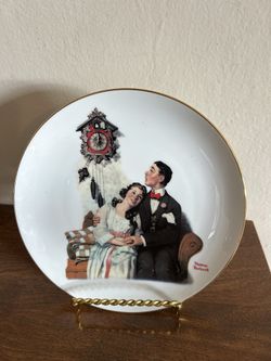 Norman Rockwell "Courting Couple at Midnight" Collector Plate 8”