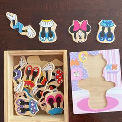Dress Up Minnie Mouse Wooden Puzzle