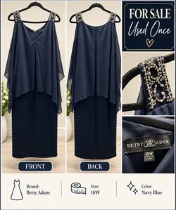 Plus size blue dress