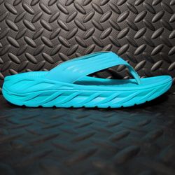 Hoka One One Ora Recovery Flip Scuba Blue/Bellwether Blue size 12