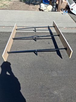 Metal Bed Frame with Headboard and Footboard Panels