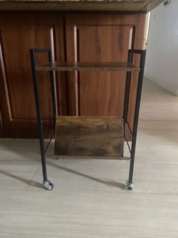 Wooden Rolling Cart 12Dx17Wx23H