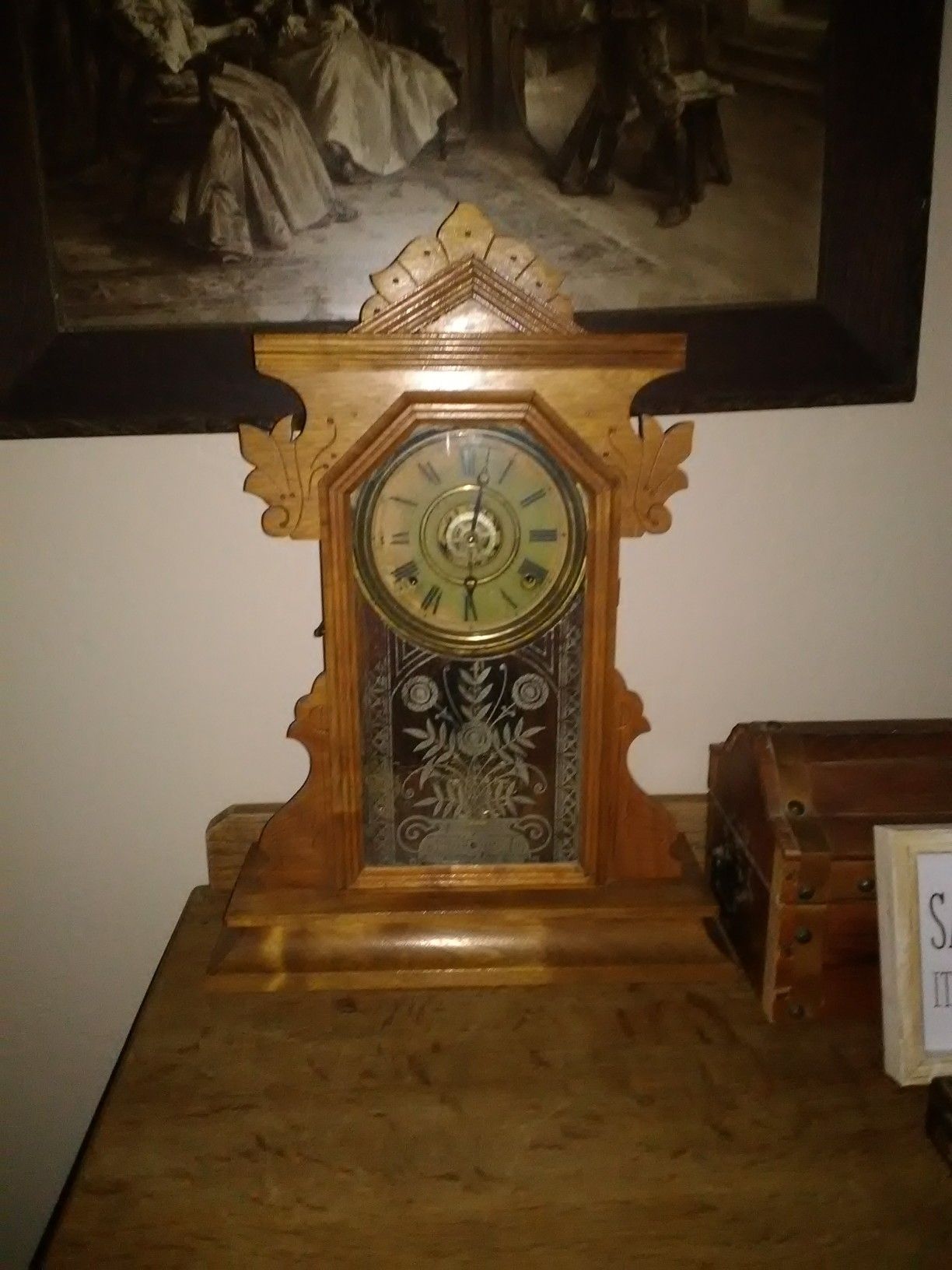 Antique Ingram Gingerbread Clock