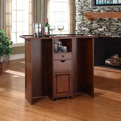 Folding Home Bar Cabinet with Storage