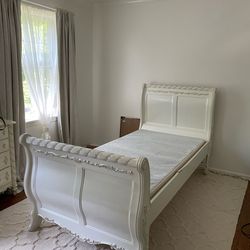 Studry TWIN Vintage SWEETHEART Look Wodden Bed Frame