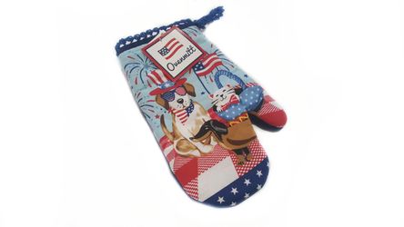 4th of July,Dog,Kitchen, Oven Potholder Glove Mitt